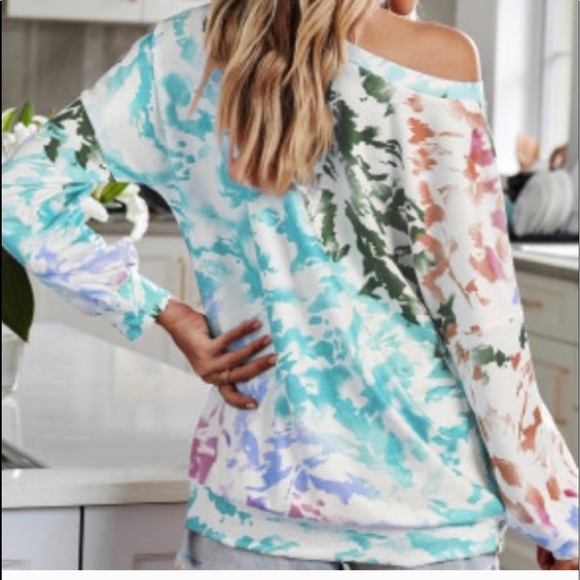 Long sleeve tie dyed top - Picture 3 of 4